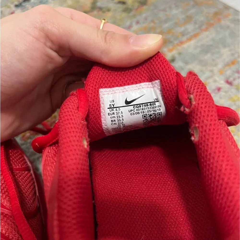 Nike Red Low-Top Mesh Sneakers - Picture 4 of 4